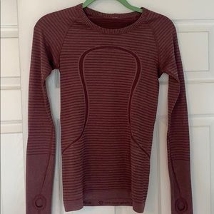 Lululemon Burgundy Long Sleeve